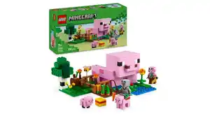 LEGO Minecraft Das Babyschwein-Haus, Set mit Tieren, Bauspielzeug 21268