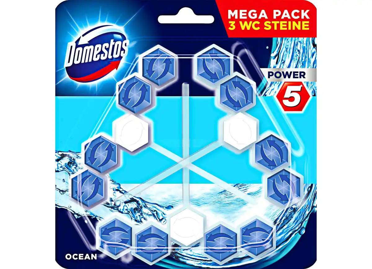 Bild 1 von Domestos WC Block 3x55g 'Ocean'