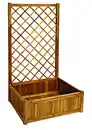 Bild 2 von Pflanzkasten Pflanztopf Blumentopf mit Rankhilfe 150 x 80 x 38 cm FSC braun