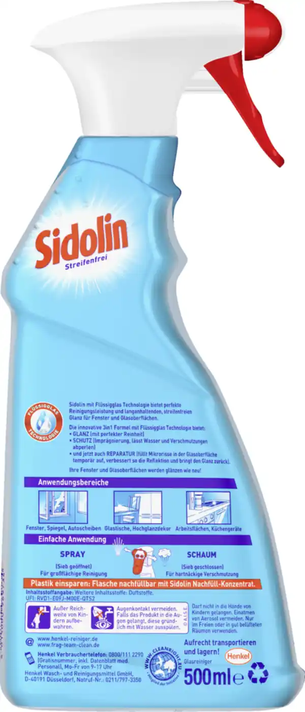 Bild 2 von Sidolin Glasreiniger Cristal, 500 ml