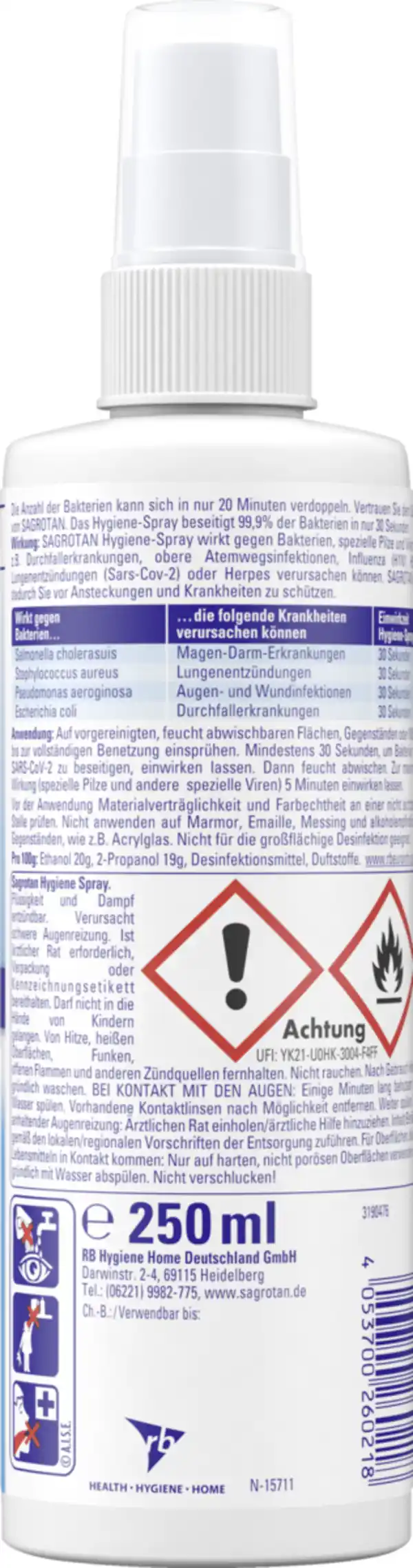 Bild 2 von Sagrotan Hygiene-Spray, 250 ml