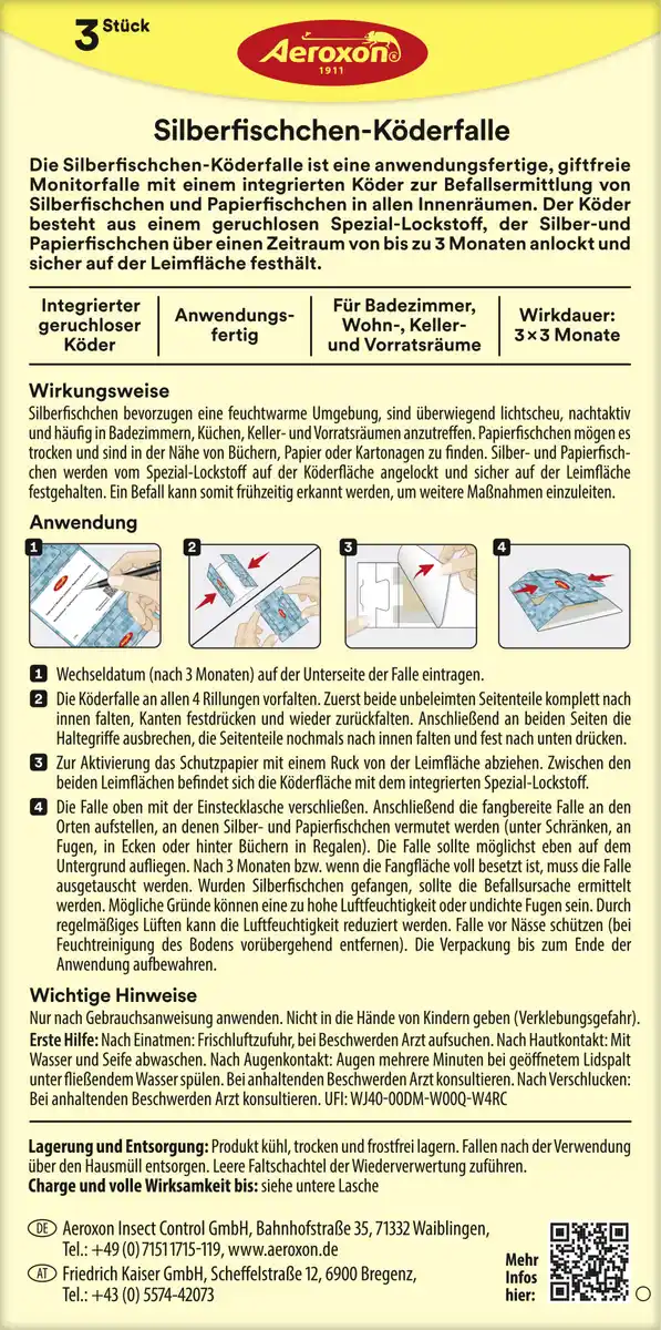 Bild 2 von Aeroxon Silberfischchen-Köderfalle