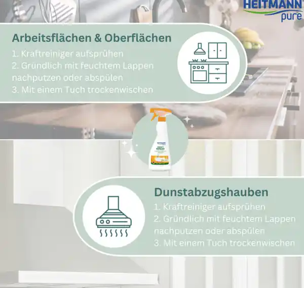 Bild 4 von Heitmann pure Kraftreiniger Essig + Orange, 500 ml