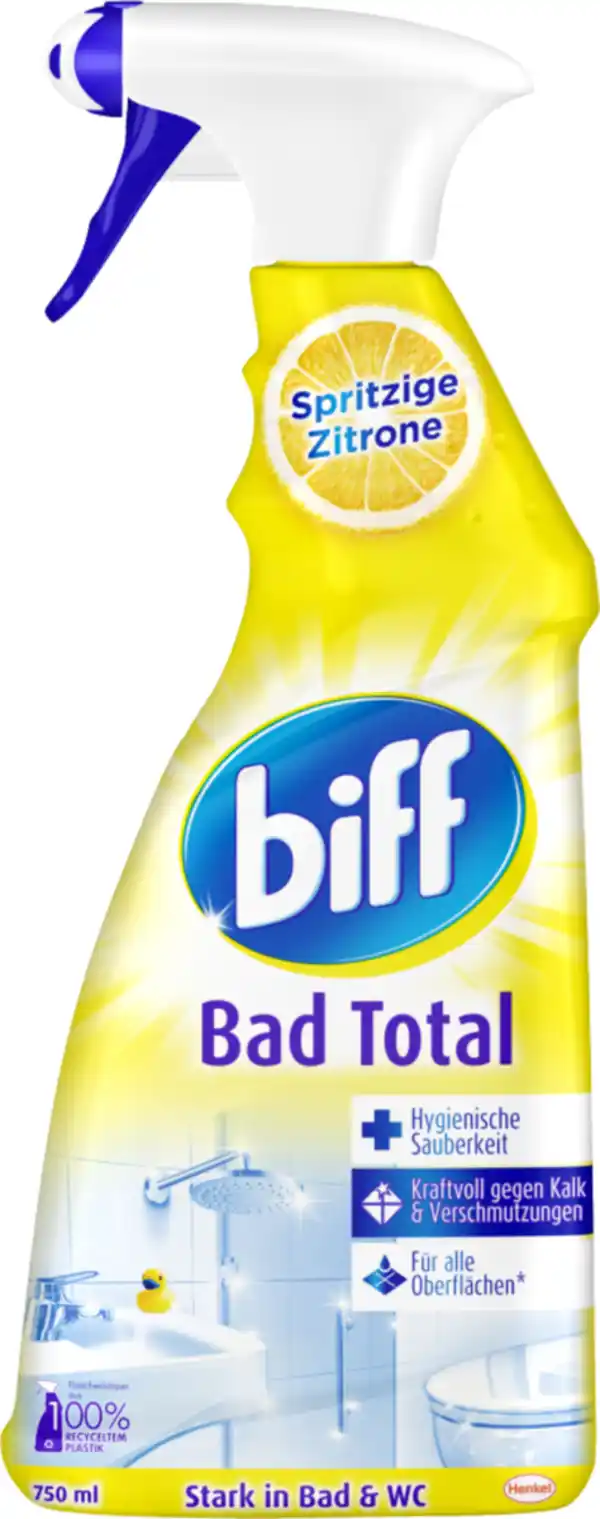 Bild 1 von Biff Bad Total Reiniger Spritzige Zitrone, 750 ml