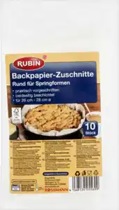 RUBIN Backpapier-Zuschnitte rund für Springformen