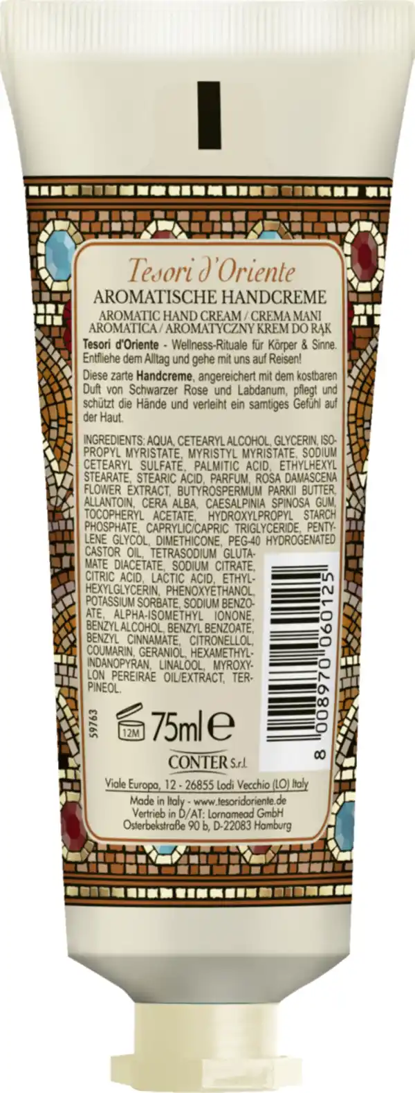 Bild 2 von Tesori d'Oriente Aromatische Handcreme Byzantium Schwarze Rose & Labdanum, 75 ml