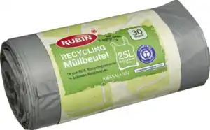 RUBIN Recycling Müllbeutel mit Tragegriff 25 l