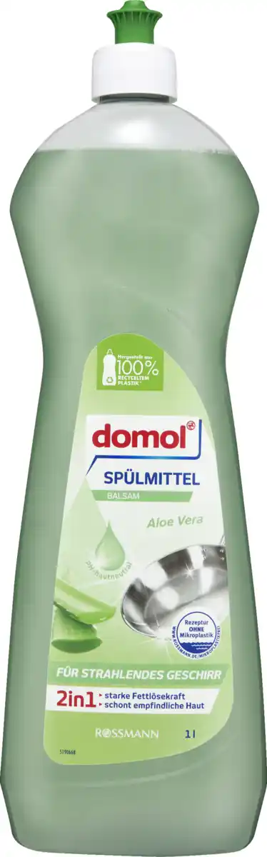 Bild 1 von domol Spülmittel Balsam Aloe Vera, 1 L