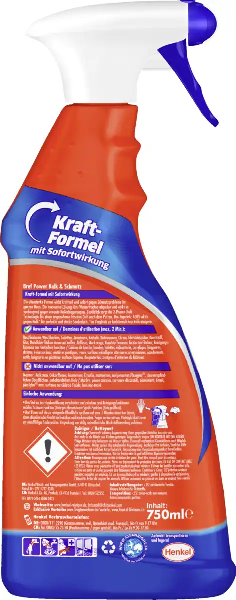 Bild 3 von Bref Power gegen Kalk & Schmutz, 750 ml