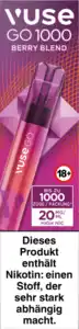 Vuse GO 1000 Berry Blend Einweg E-Zigarette, 2 ml