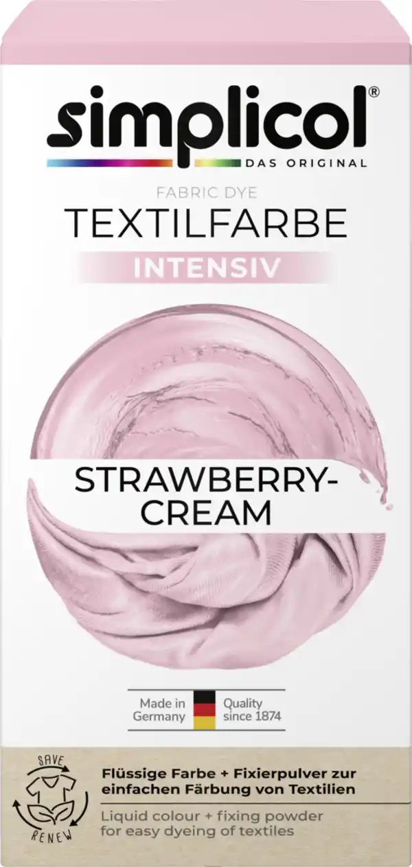 Bild 1 von simplicol Textilfarbe Intensiv Strawberry Cream