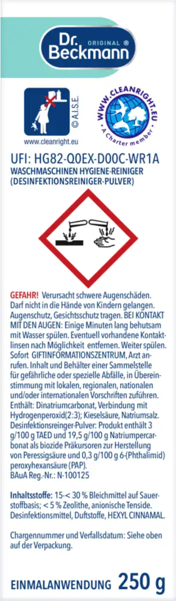 Bild 3 von Dr. Beckmann Waschmaschinen Hygiene-Reiniger, 250 g