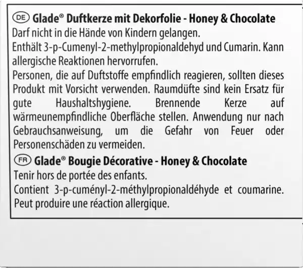 Bild 2 von Glade Duftkerze Honey & Chocolate, 120 g