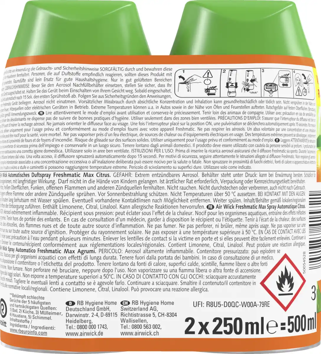 Bild 4 von Air Wick Freshmatic Max Nachfüller Duopack Citrus, 500 ml