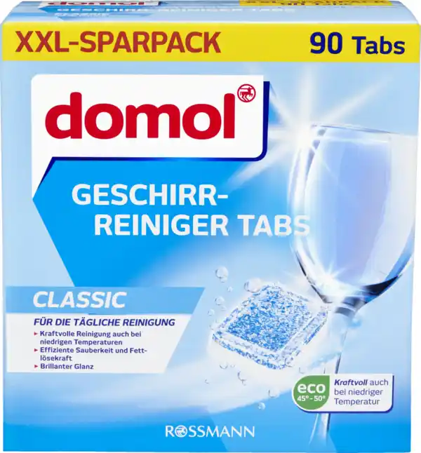 Bild 1 von domol Geschirr-Reiniger Tabs Classic XXL Sparpack