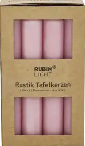 RUBIN LICHT Rustik Tafelkerzen rose