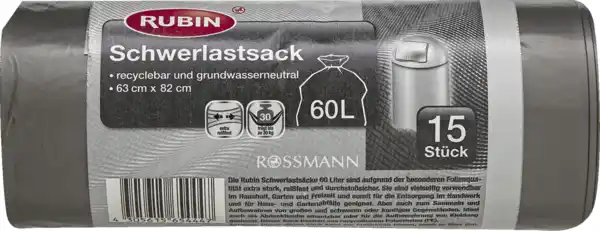 Bild 1 von RUBIN Schwerlastsack 60 l