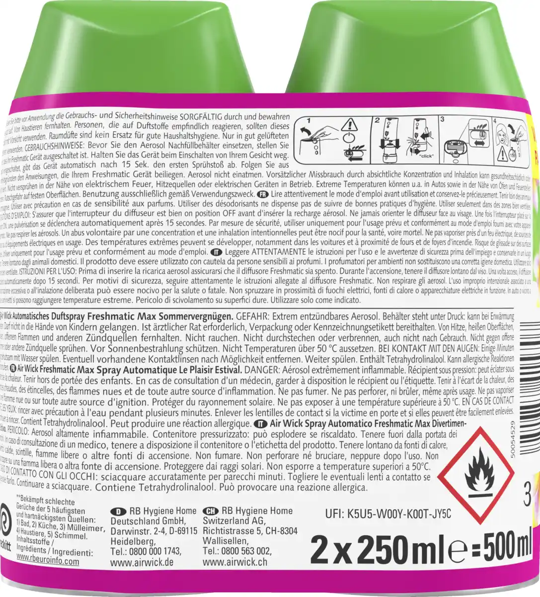Bild 4 von Air Wick Freshmatic Max Nachfüller Duopack Sommervergnügen, 500 ml