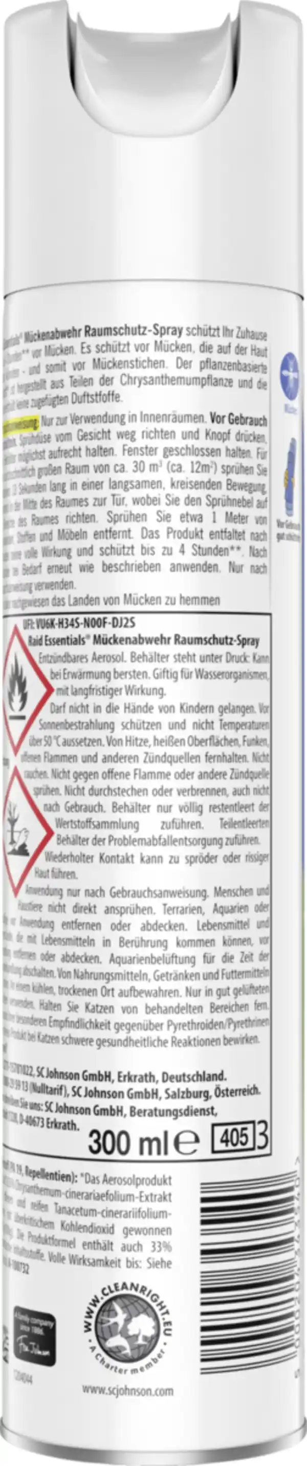 Bild 2 von Raid Essentials Mückenabwehr Raumschutz-Spray, 300 ml