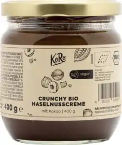 KoRo Bio Crunchy Haselnusscreme mit Kakao, 400 g