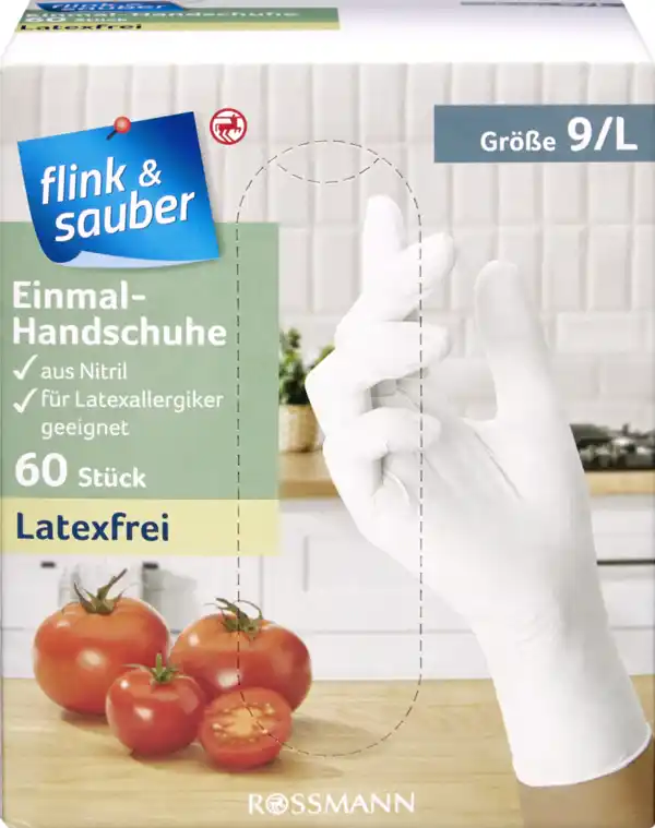 Bild 1 von flink & sauber Einmal-Handschuhe Nitril Gr. L