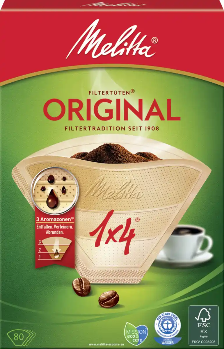 Bild 1 von Melitta Filtertüten Original Gr. 1 x 4