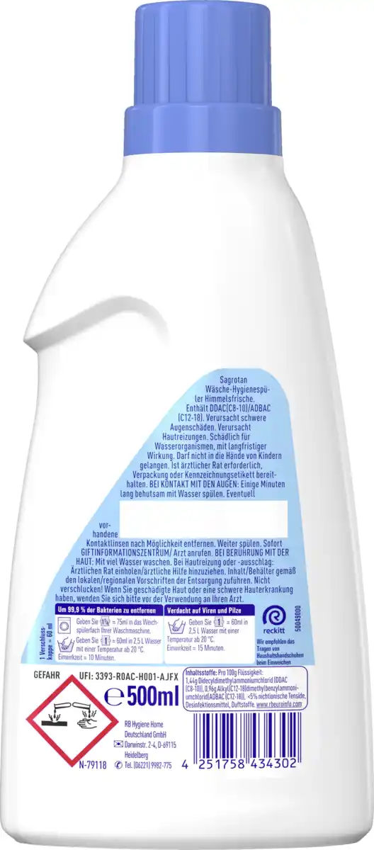 Bild 2 von Sagrotan Desinfektion Wäschehygienespüler 6 WL