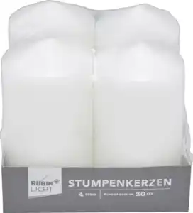 RUBIN LICHT Stumpenkerzen 110/60 weiss