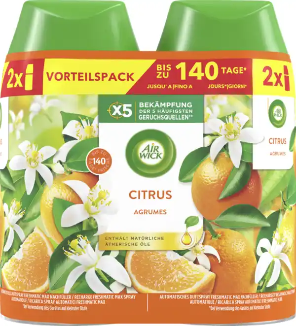 Bild 1 von Air Wick Freshmatic Max Nachfüller Duopack Citrus, 500 ml