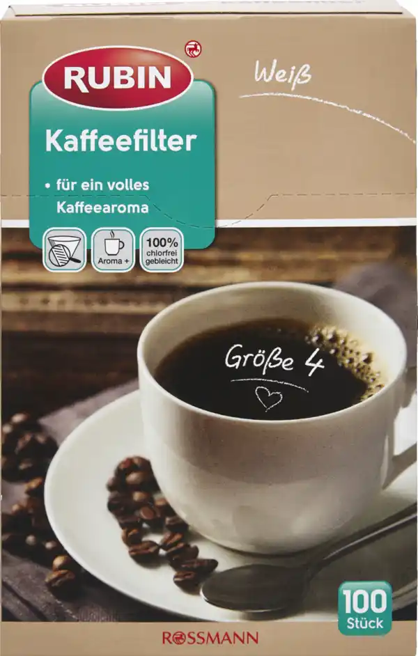 Bild 1 von RUBIN Kaffeefilter weiß Gr. 4