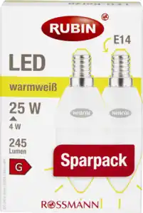 RUBIN LED Glühbirne E14 Sparpack