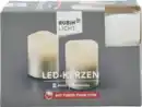 Bild 1 von RUBIN LED-Kerzen rustik weiß/gold 2er Set