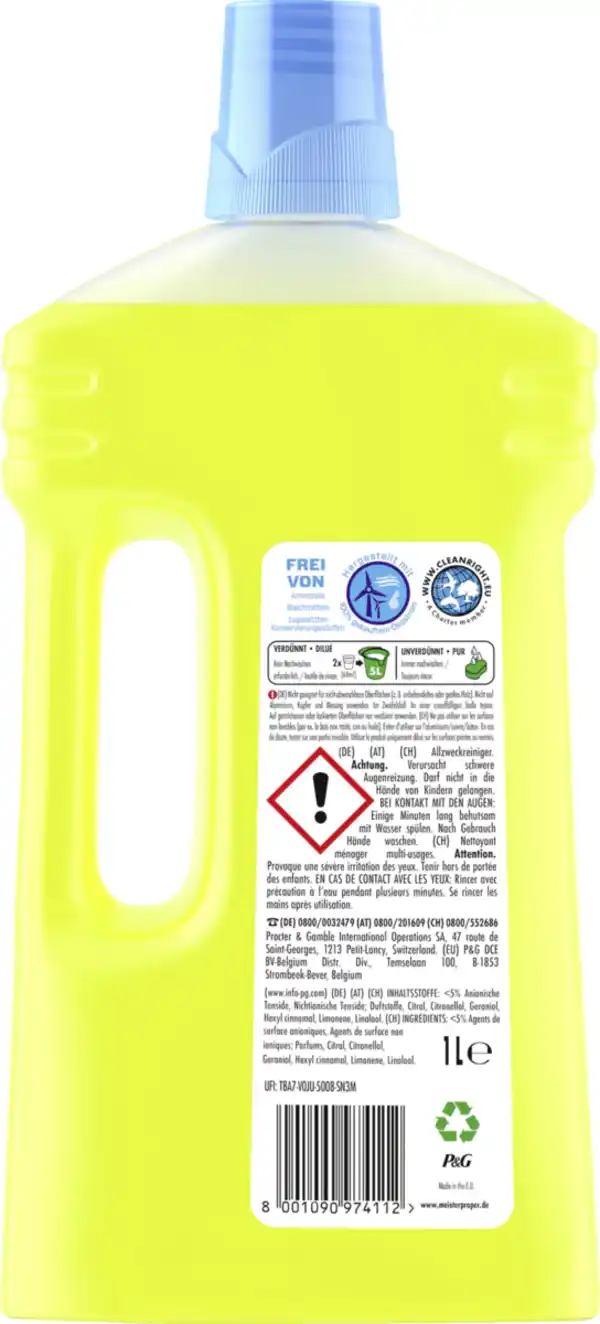 Bild 2 von Meister Proper Allzweckreiniger Citrusfrische, 1 L