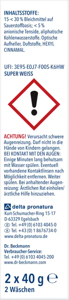 Bild 3 von Dr. Beckmann Super Weiss, 80 g