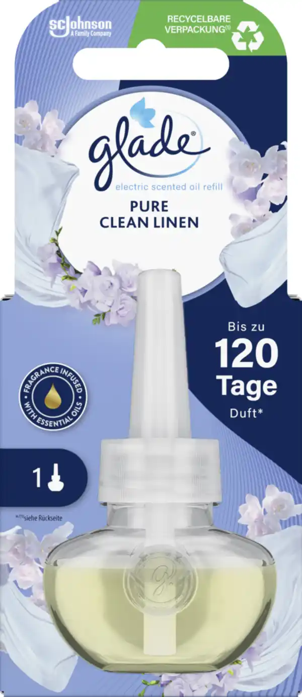 Bild 1 von Glade Electric Scented Oil Duftstecker Nachfüller Clean Linen, 20 ml