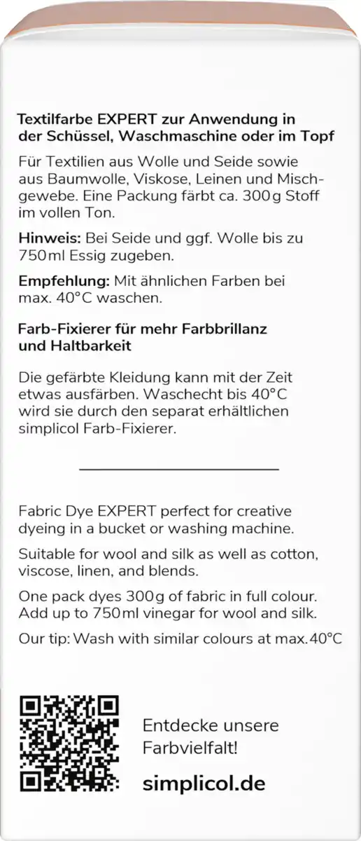Bild 3 von simplicol Textilfarbe expert India-Orange