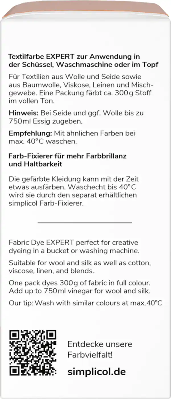 Bild 3 von simplicol Textilfarbe expert India-Orange