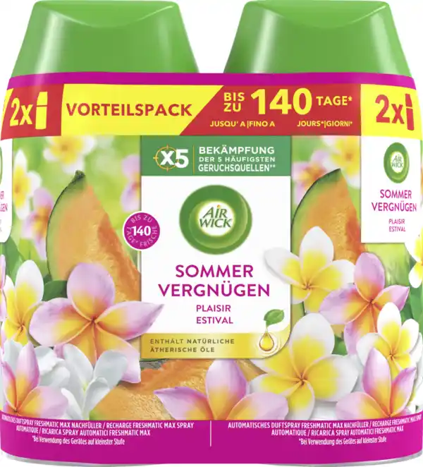 Bild 1 von Air Wick Freshmatic Max Nachfüller Duopack Sommervergnügen, 500 ml