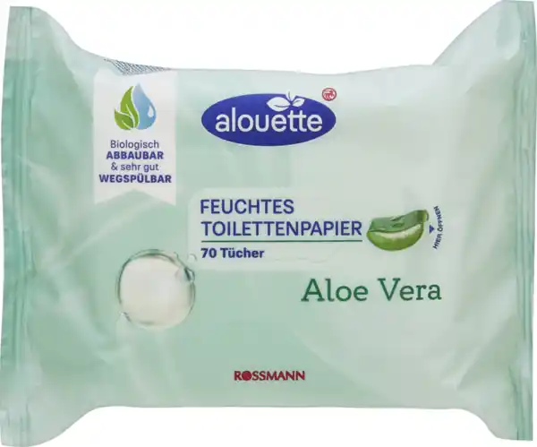 Bild 1 von alouette Classic Feuchtes Toilettenpapier Aloe Vera