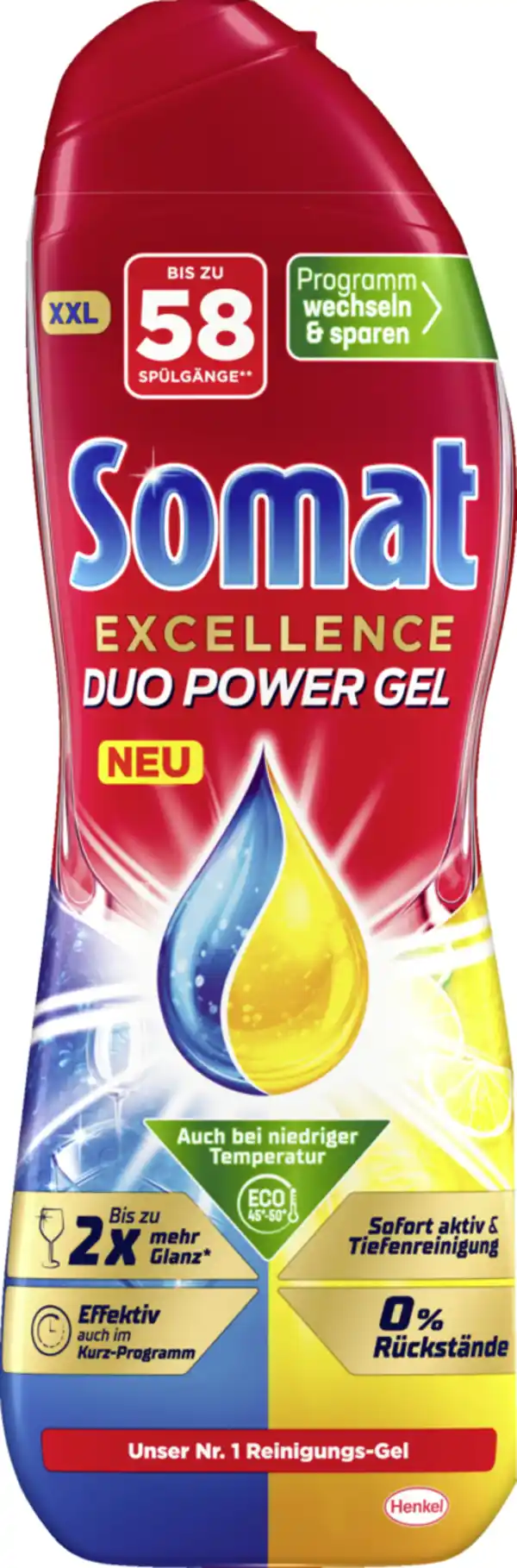 Bild 1 von Somat Excellence Duo Power Gel Zitrone & Limette, 928 ml