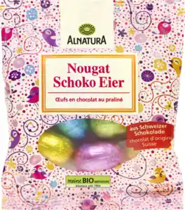 Alnatura Nougat Schoko Eier, 100 g