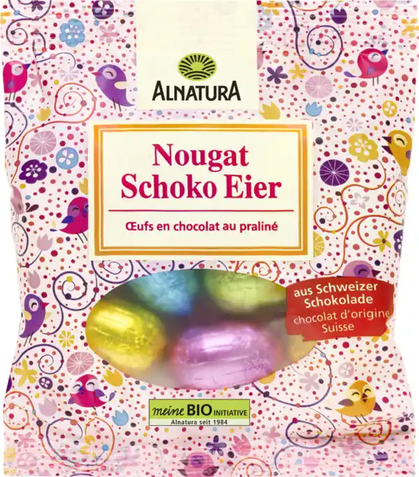 Bild 1 von Alnatura Nougat Schoko Eier, 100 g