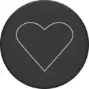 Bild 1 von PopSockets PopGrip White Heart Black