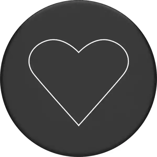 Bild 1 von PopSockets PopGrip White Heart Black