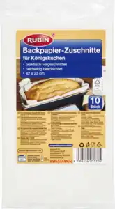 RUBIN Backpapier-Zuschnitte für Königskuchen