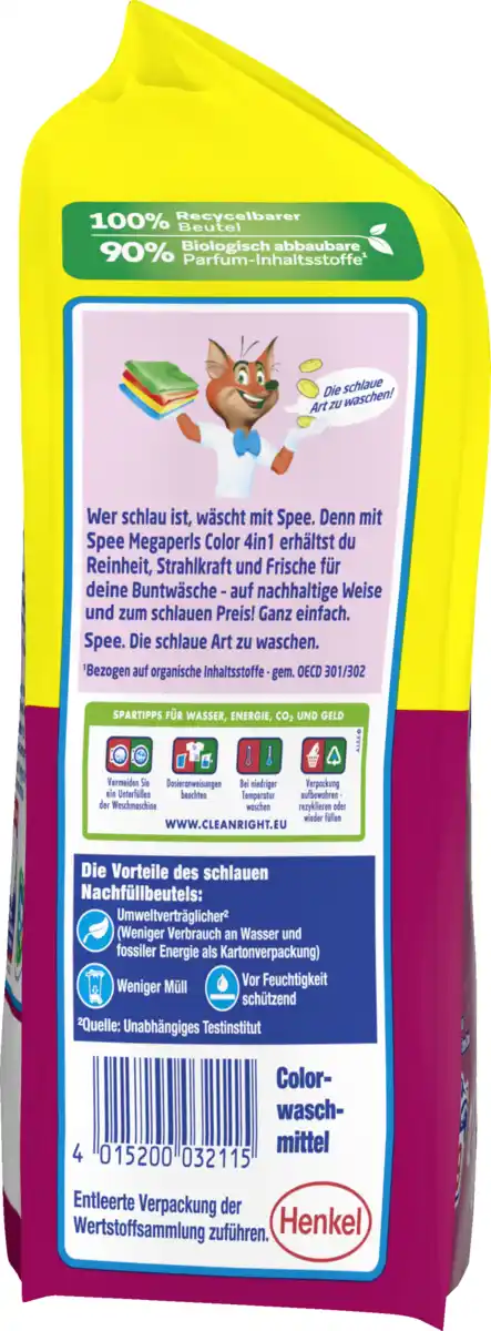 Bild 4 von Spee 4in1 Colorwaschmittel Megaperls 19 WL