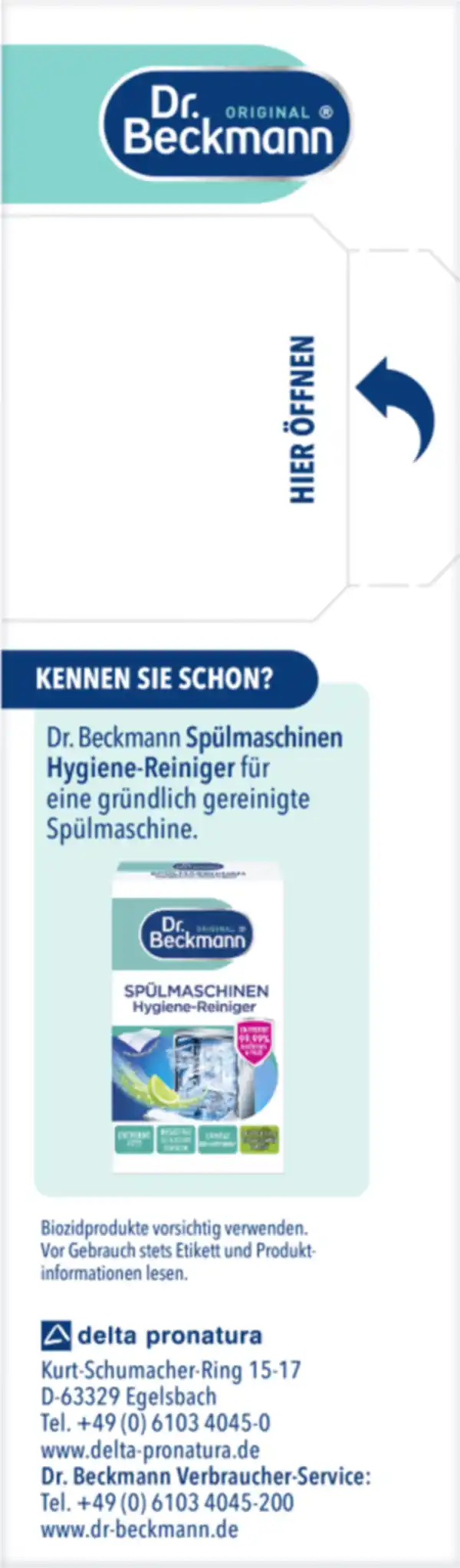 Bild 2 von Dr. Beckmann Waschmaschinen Hygiene-Reiniger, 250 g