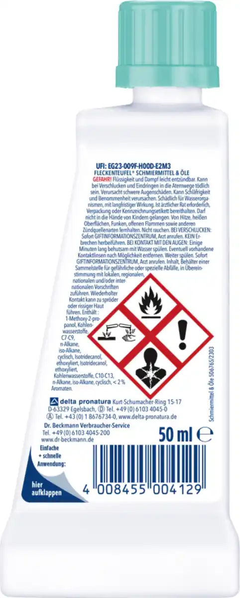 Bild 2 von Dr. Beckmann Fleckenteufel® Schmiermittel & Öle, 50 ml