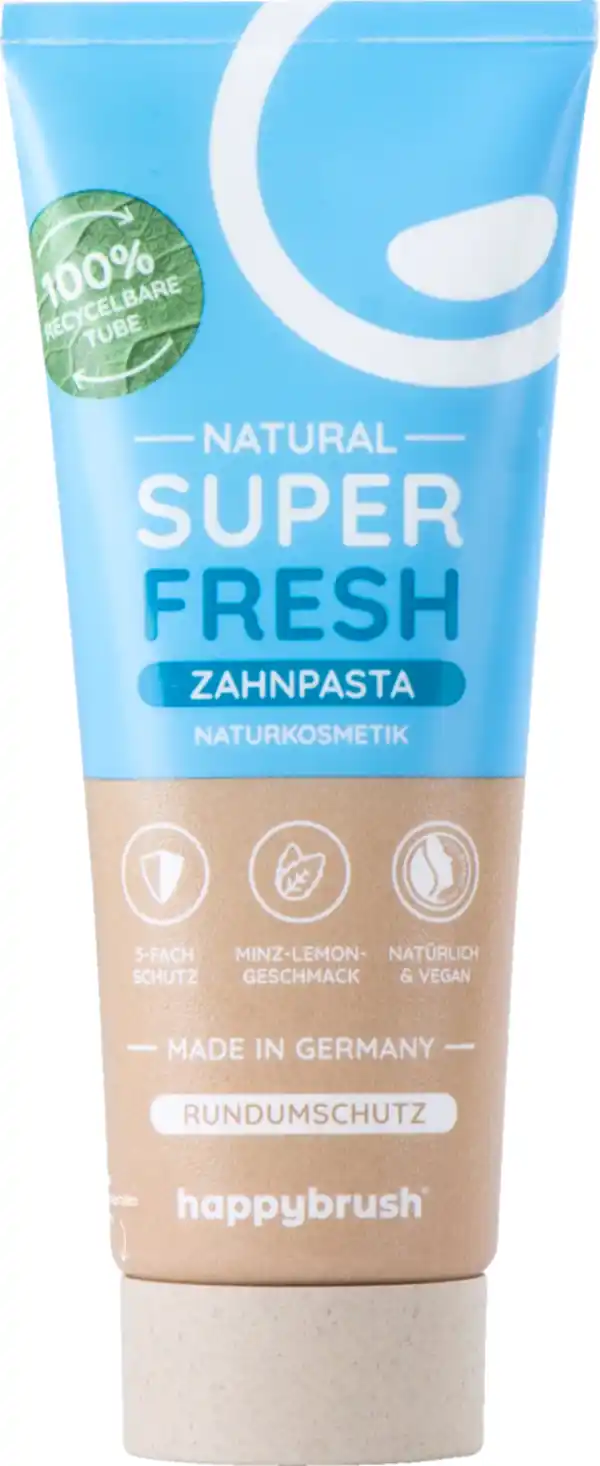 Bild 1 von happybrush SuperFresh Zahnpasta, 75 ml