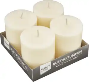 RUBIN LICHT Rustikstumpen 80/68 mm champagner